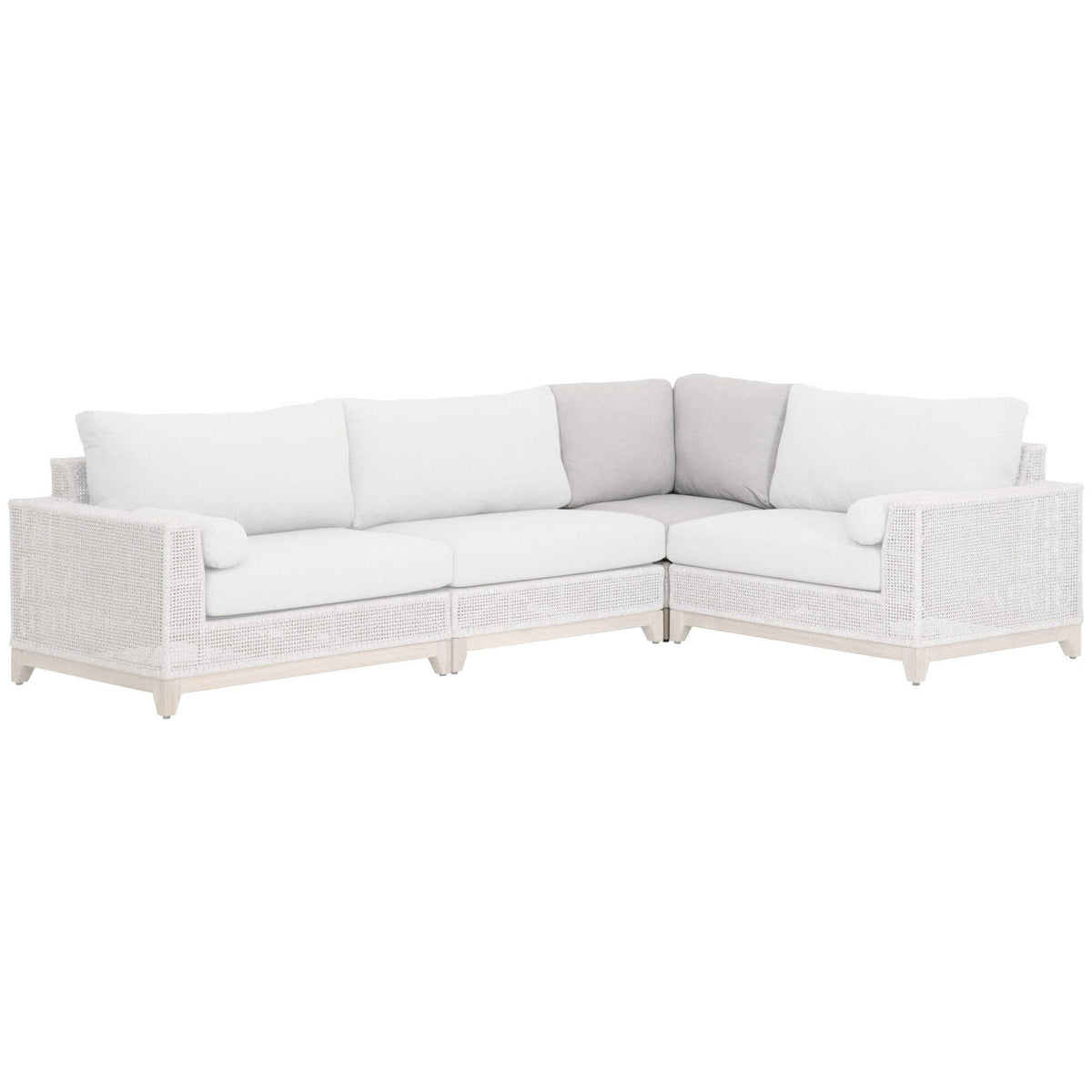 Travis Rope Outdoor Modular Corner Sofa - Outdoor Sofa Side View | Bone & Brass