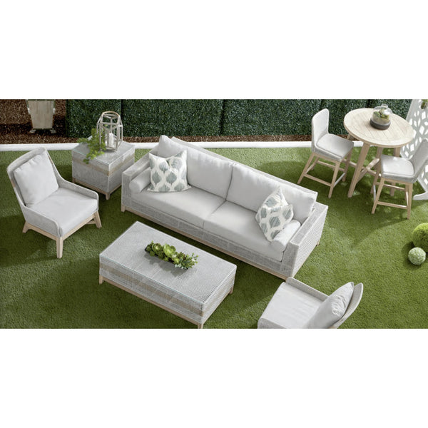 Travis Rope Outdoor Sofa - Outdoor Sofa Side View | Bone & Brass