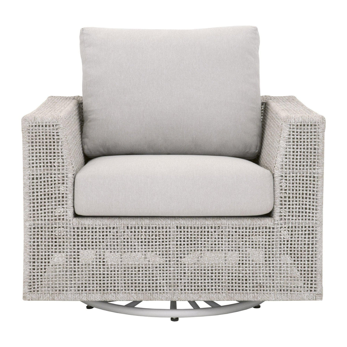 Travis Rope Outdoor Swivel Rocker Sofa Chair - Outdoor Chair Side View | Bone & Brass