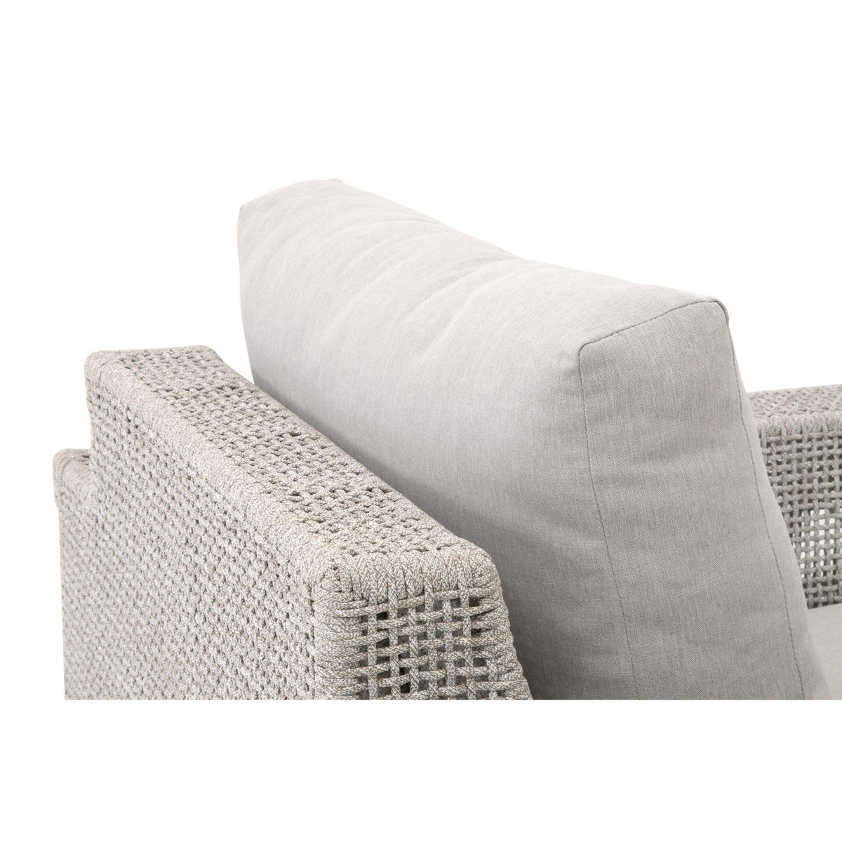 Travis Rope Outdoor Swivel Rocker Sofa Chair - Outdoor Chair Side View | Bone & Brass