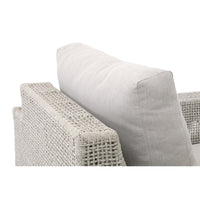 Travis Rope Outdoor Swivel Rocker Sofa Chair - Outdoor Chair Side View | Bone & Brass