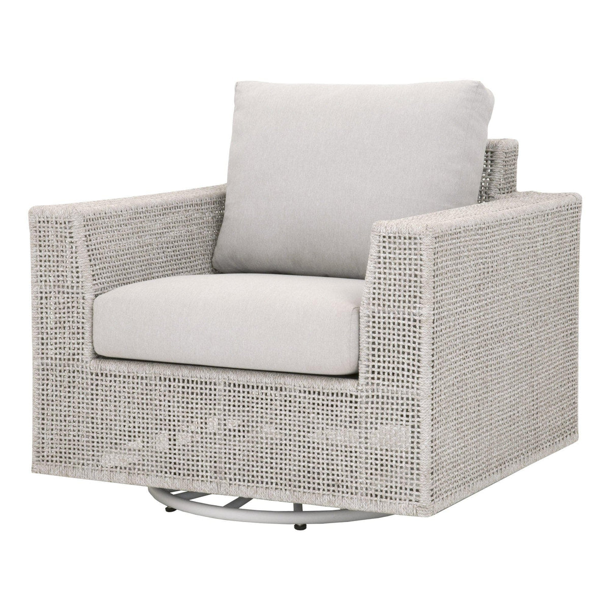 Travis Rope Outdoor Swivel Rocker Sofa Chair | Bone & Brass