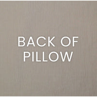 Back of Traydon Ocean Throw Pillow, showing the textured rayon, polyester, linen, cotton fabric.