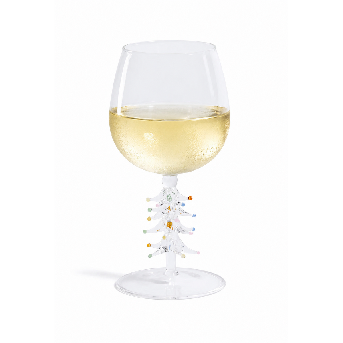 Treetop Cheers Wine Glasses - Holiday Stemware, Set of 4
