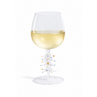 Treetop Cheers Wine Glasses - Holiday Stemware, Set of 4