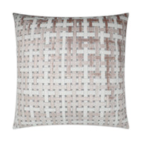 Trellis Velvet Blush Throw Pillow | Bone & Brass