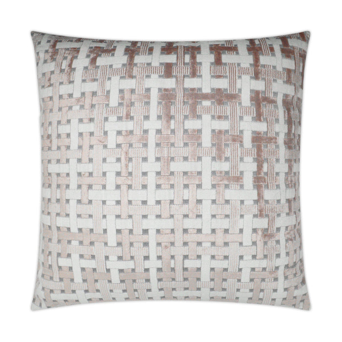 Trellis Velvet Blush Throw Pillow | Bone & Brass