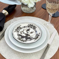 Tresse Round Placemats, Set 4 - Placemat Side View | Bone & Brass