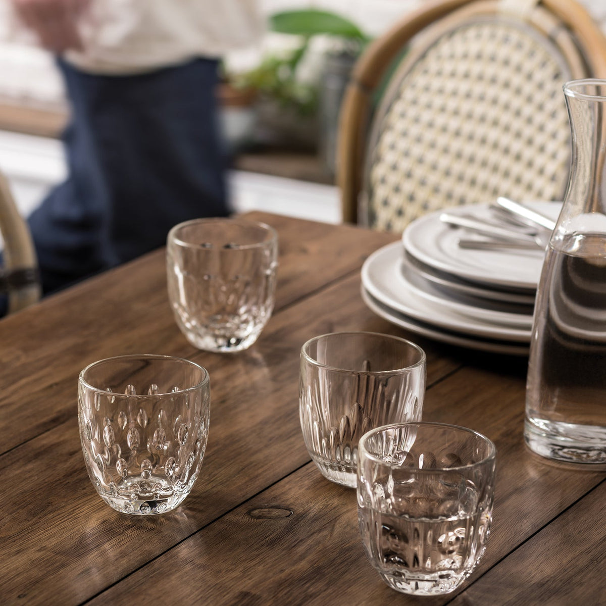 Troquet Assorted Tumblers Set -4 - Tumbler Detail | Bone & Brass