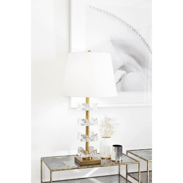 Small matte horn vase with natural brass accent, 4" tall, on a tabletop.