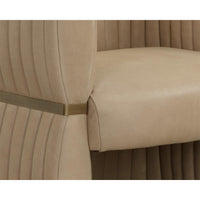 Tryor Sahara Sand Leather Lounge Chair - Chair View | Bone & Brass
