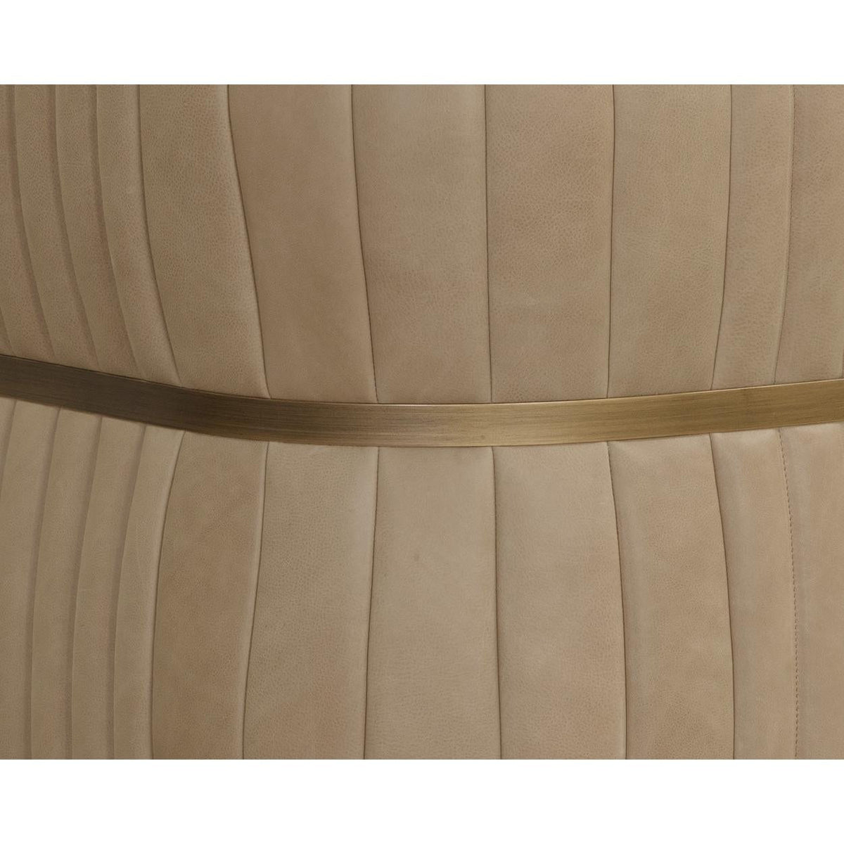 Tryor Sahara Sand Leather Lounge Chair - Chair Detail | Bone & Brass
