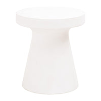 Tucker Ivory Concrete Accent Table | Bone & Brass