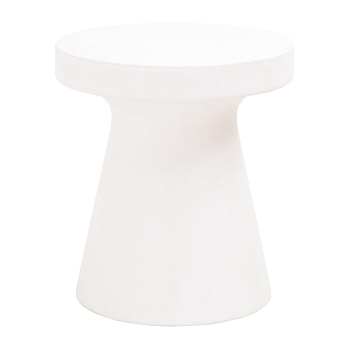 Tucker Ivory Concrete Accent Table | Bone & Brass