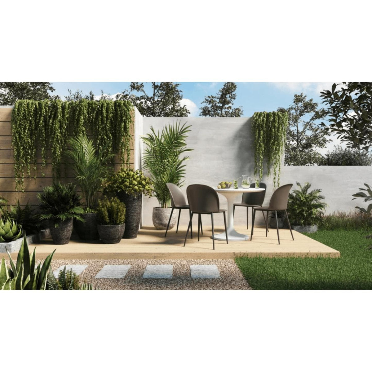 Tuli Terrazzo Outdoor Café Table - Table Side View | Bone & Brass