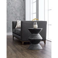 Union Black Concrete Side Table - Table Top View | Bone & Brass