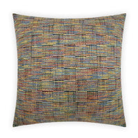 Up Cycle Multi-Colored Throw Pillow, 24" square, with a textured, horizontal striped design.
