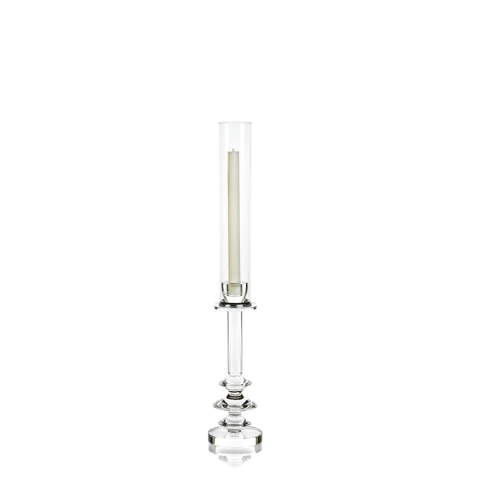 Valentina Small Crystal Glass Candle Holder | Bone & Brass