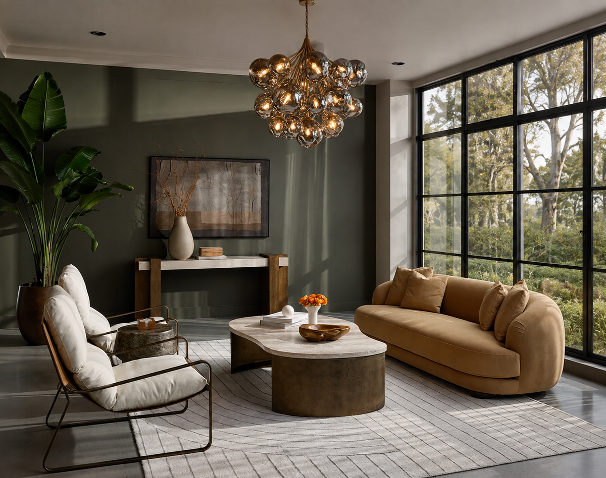 Valentina Kona Camel Velvety Sofa