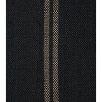 Vendella Black Stripe Decorative Pillow, 24" square, with a woven black fabric and two vertical beige striped patterns.