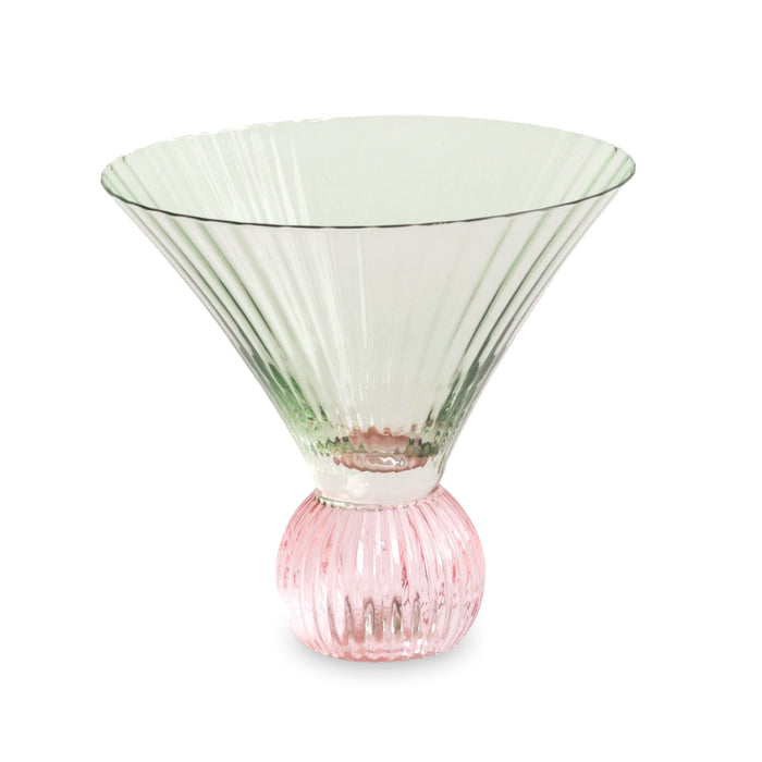Venice Green & Pink Martini Set of 4 | Bone & Brass
