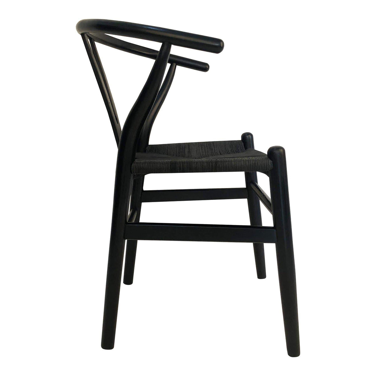 Ventana Dining Chair Black - Chair Side View | Bone & Brass