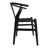 Ventana Dining Chair Black - Chair Side View | Bone & Brass