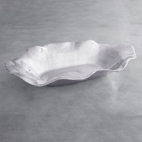 Vento Extra Large Aluminum Oval Serving Bowl - Bowl Detail | Bone & Brass