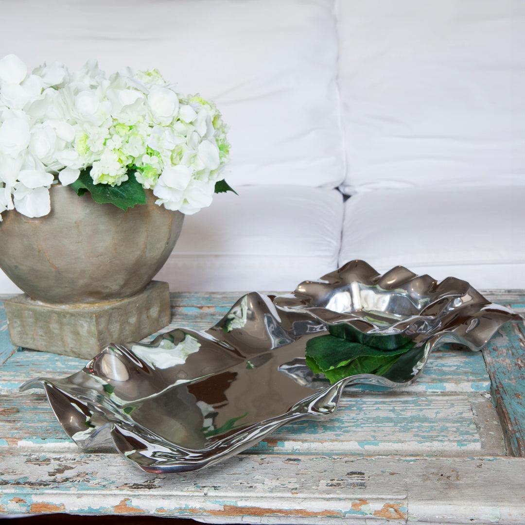 Vento Large Long Rectangular Tray - Tray Top View | Bone & Brass