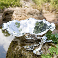 Vento Silver Alba Large Bowl - Bowl Detail | Bone & Brass