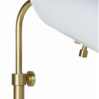 Vest Table Lamp - White Natural Brass - Sconce Installed | Bone & Brass