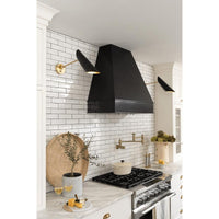 Vest Single Arm Sconce Natural Brass Interior - Sconce Detail | Bone & Brass