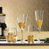 Victoria Gold Champagne Flutes, Set 4 - Glass View | Bone & Brass