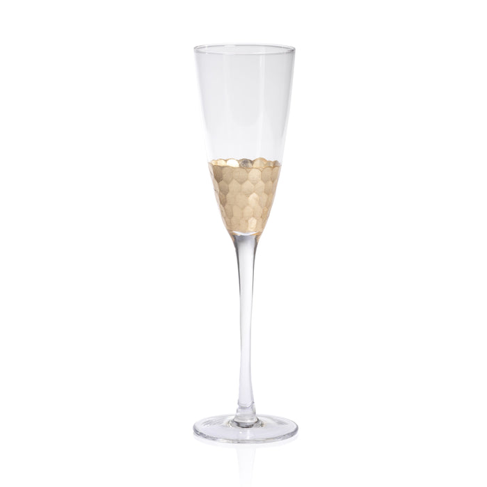 Victoria Gold Champagne Flutes, Set 4 | Bone & Brass