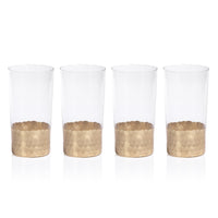 Victoria Gold Highball Glasses, Set 4 - Glass Side View | Bone & Brass