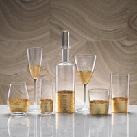 Victoria Gold Highball Glasses, Set 4 - Glass View | Bone & Brass