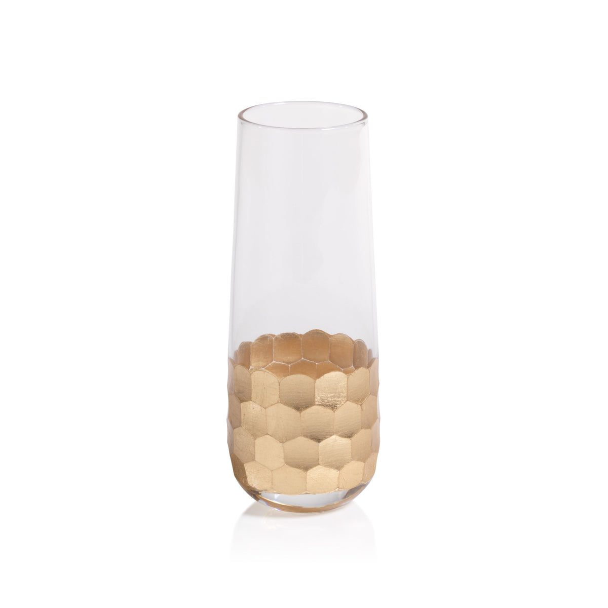 Victoria Stemless Gold Champagne Glasses, Set 6 | Bone & Brass