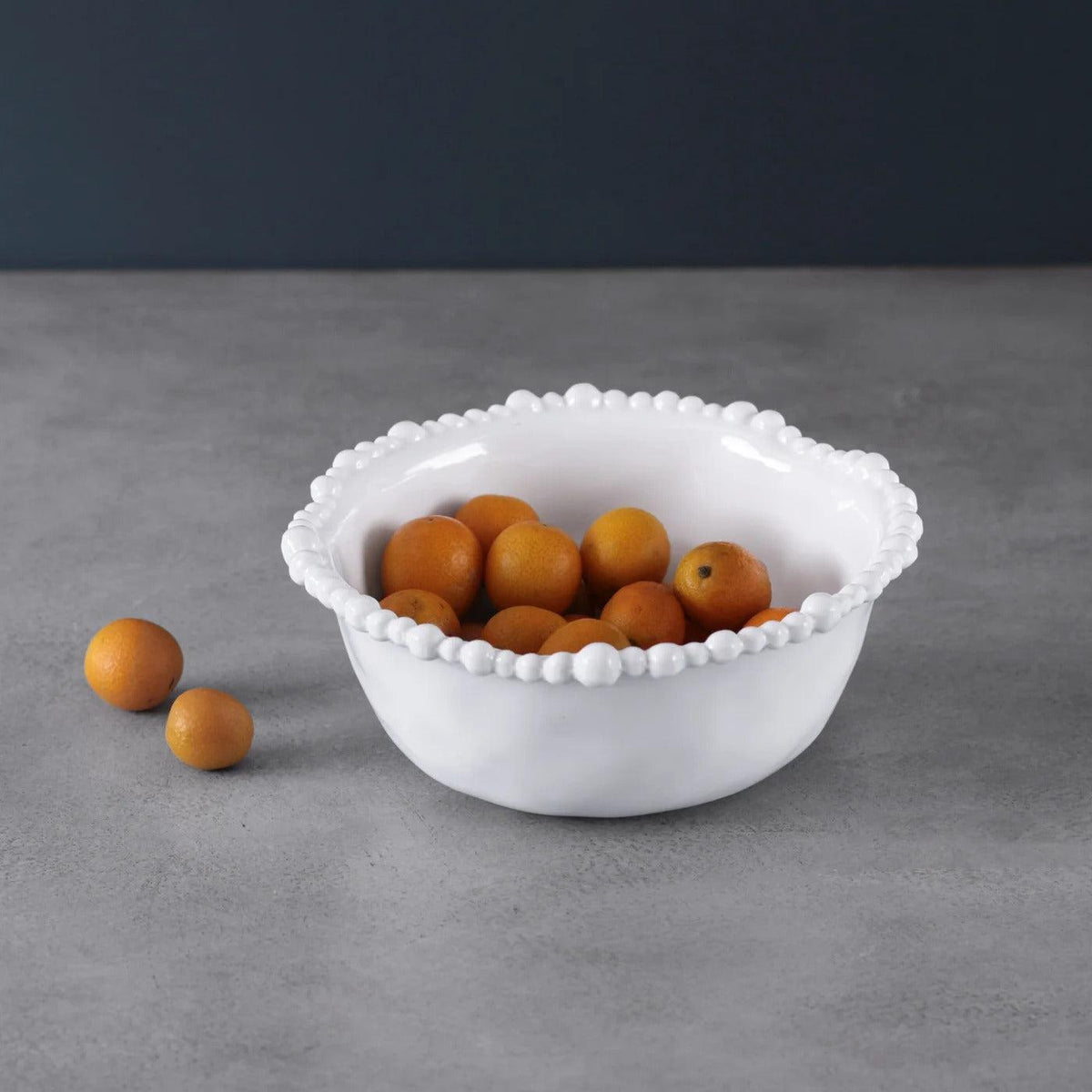 Vida Alegria Cereal Bowl Set 4 (White) - Bowl View | Bone & Brass