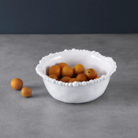 Vida Alegria Cereal Bowl Set 4 (White) - Bowl View | Bone & Brass