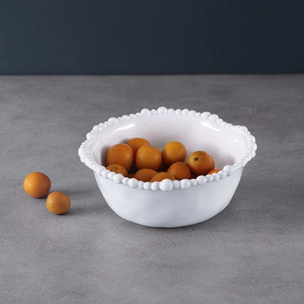 Vida Alegria Cereal Bowl Set 4 (White) - Bowl View | Bone & Brass