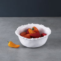 Vida Alegria Cereal Bowl Set 4 (White) - Bowl Detail | Bone & Brass