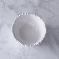 Vida Alegria Cereal Bowl Set 4 (White) - Bowl Side View | Bone & Brass