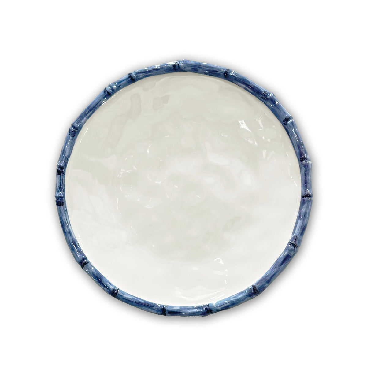 Vida Blue Bamboo & White Salad Plate Set of 4 | Bone & Brass