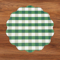 Vida Cabana Reversible Round Placemats Set 4 Pink & Green - Placemat Side View | Bone & Brass