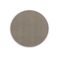 Vida Croc Reversible 15.5" Round Placemats Set 4 (Salmon Taupe) - Placemat Side View | Bone & Brass