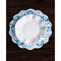 Vida Ginger Jar & Butterflies Reversible Round Placemats Set 4 Blue & - Placemat Detail | Bone & Brass