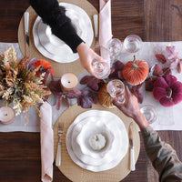 Vida Havana 11" Dinner Plate Set 4 (White) - Plate Detail | Bone & Brass