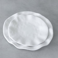 Vida Havana 11" Dinner Plate Set 4 (White) - Plate Top View | Bone & Brass