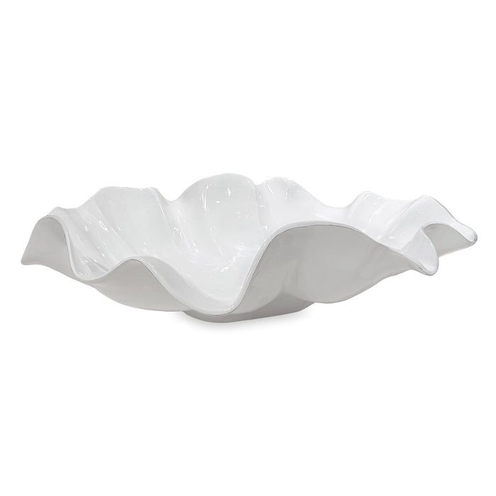 Vida Havana Aries Extra Large Bowl White | Bone & Brass