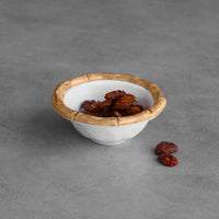 Vida Natural Bamboo & White Mini Dip Bowl - Set View | Bone & Brass